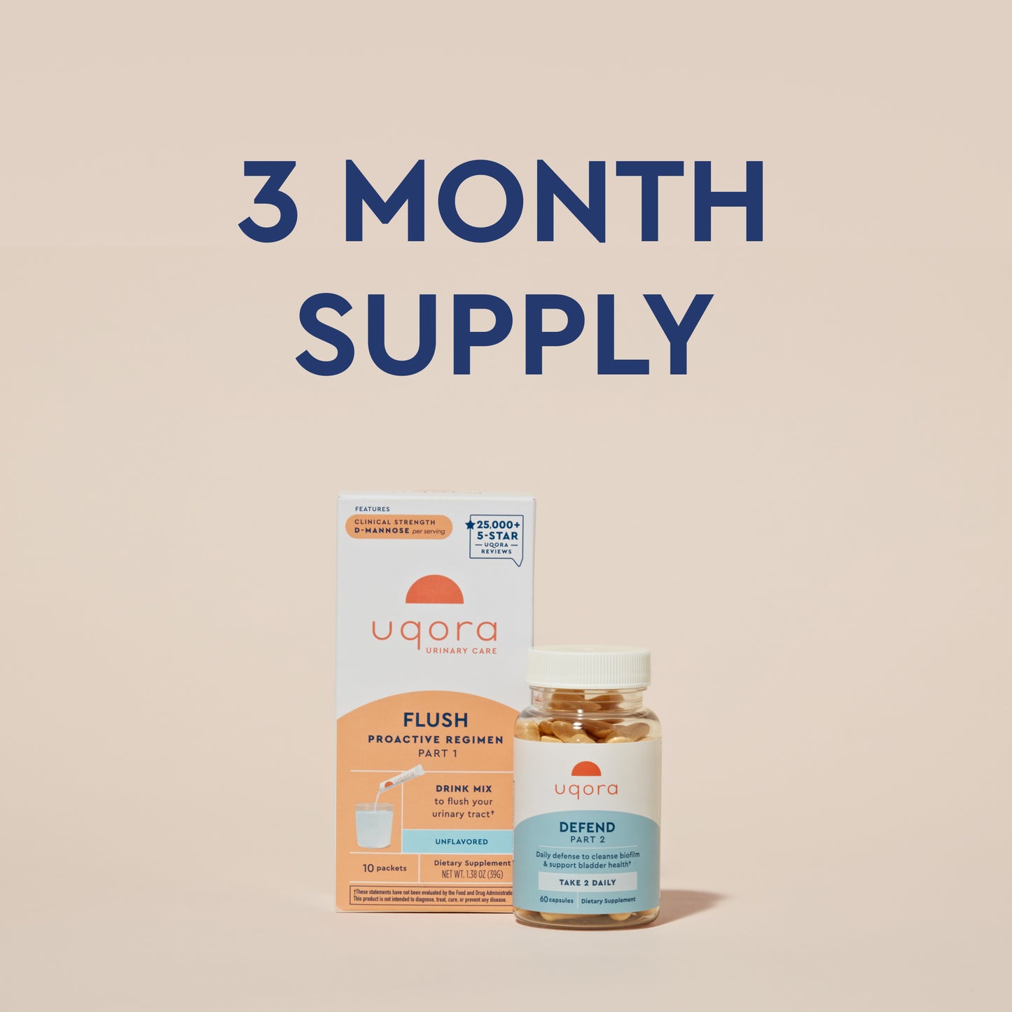 Unflavored Flush & Defend 3 Month Supply