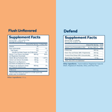 Uqora Unflavored Flush and Defend Supplement Facts