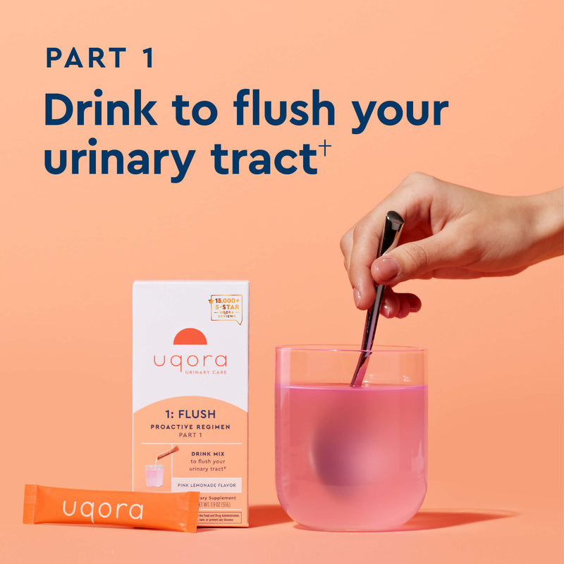 Uqora Pink Lemonade Flush drink mix description