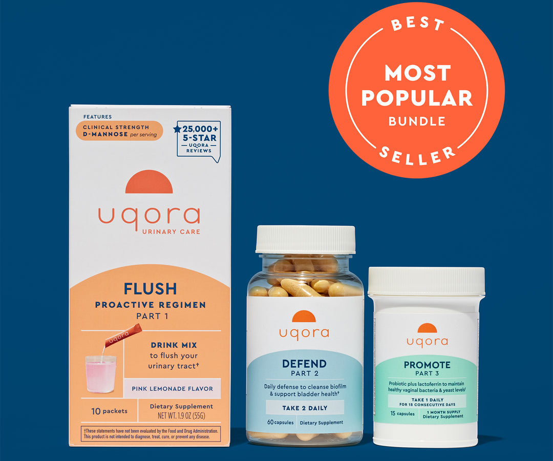 Uqora Complete Regimen, Pink Lemonade Flavored Flush, Defend, and Promote