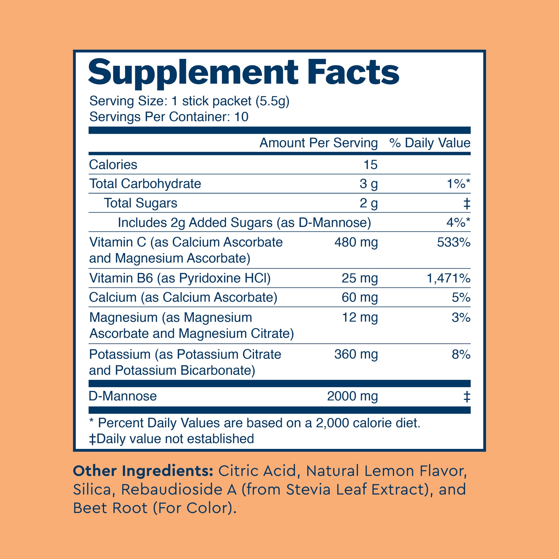 Uqora Pink Lemonade Flush drink mix Supplement Facts