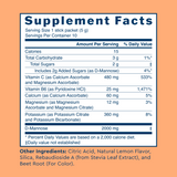 Uqora Pink Lemonade Supplement Facts
