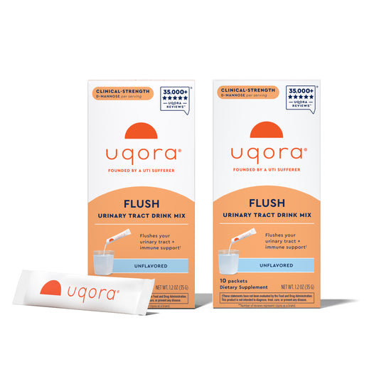 Uqora Unflavored Flush 2 boxes and 1 sachet