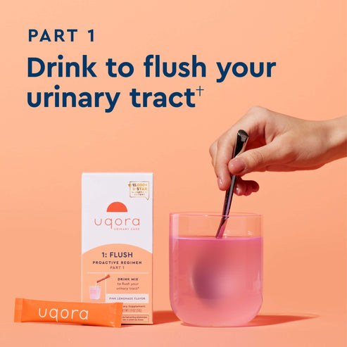 Uqora Pink Lemonade Flush drink mix description