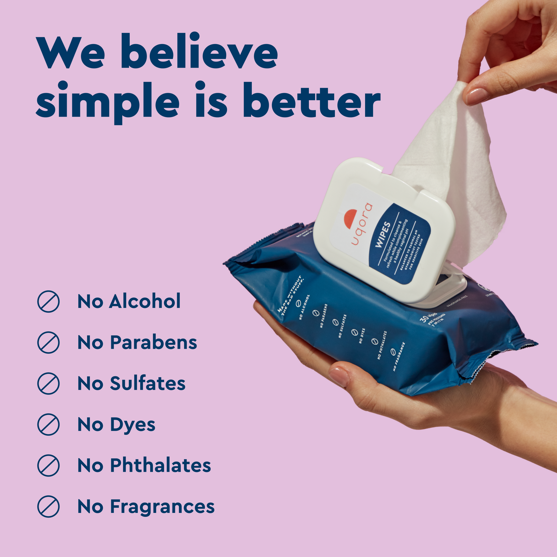 Uqora wipes made without