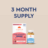 uqora supplement packaging with '3 Month Supply' text on a beige background