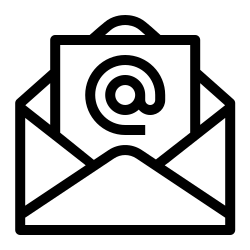 Letter with email sign