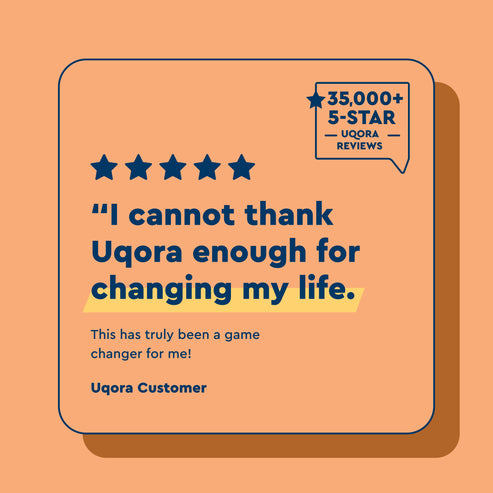 Uqora 5-star customer review, Promote