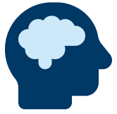 Head with brain icon